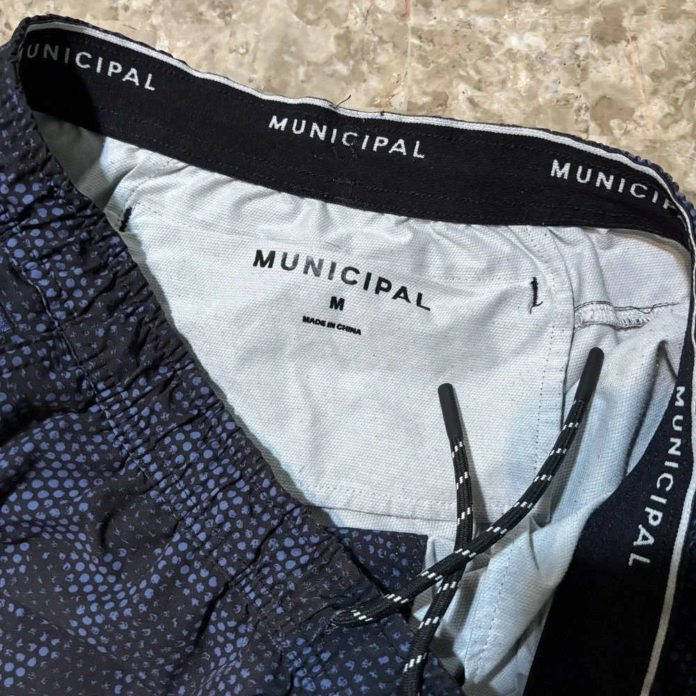 Municipal Shorts Mens Medium Blue 4 AM Training Club 6
